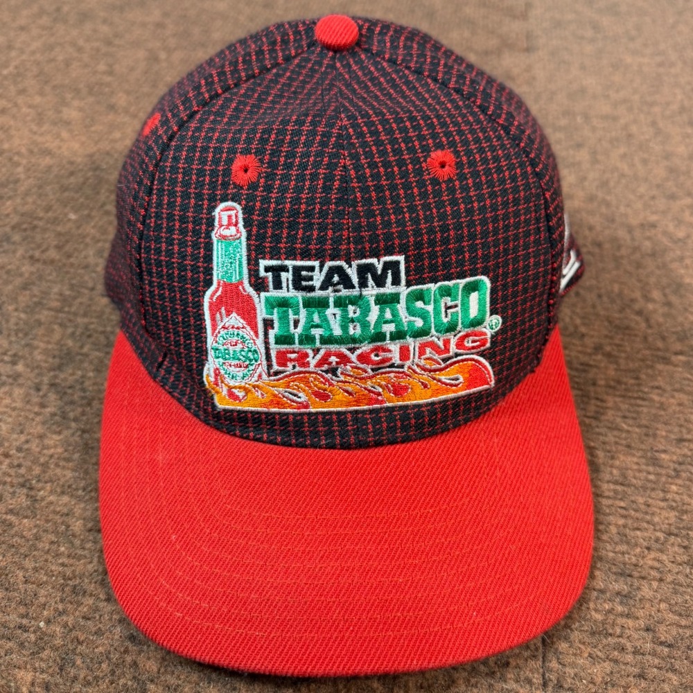 A+ Logo Athletic Team Tabasco Racing NASCAR Hat Todd Bodine Red Black OSFA Cap